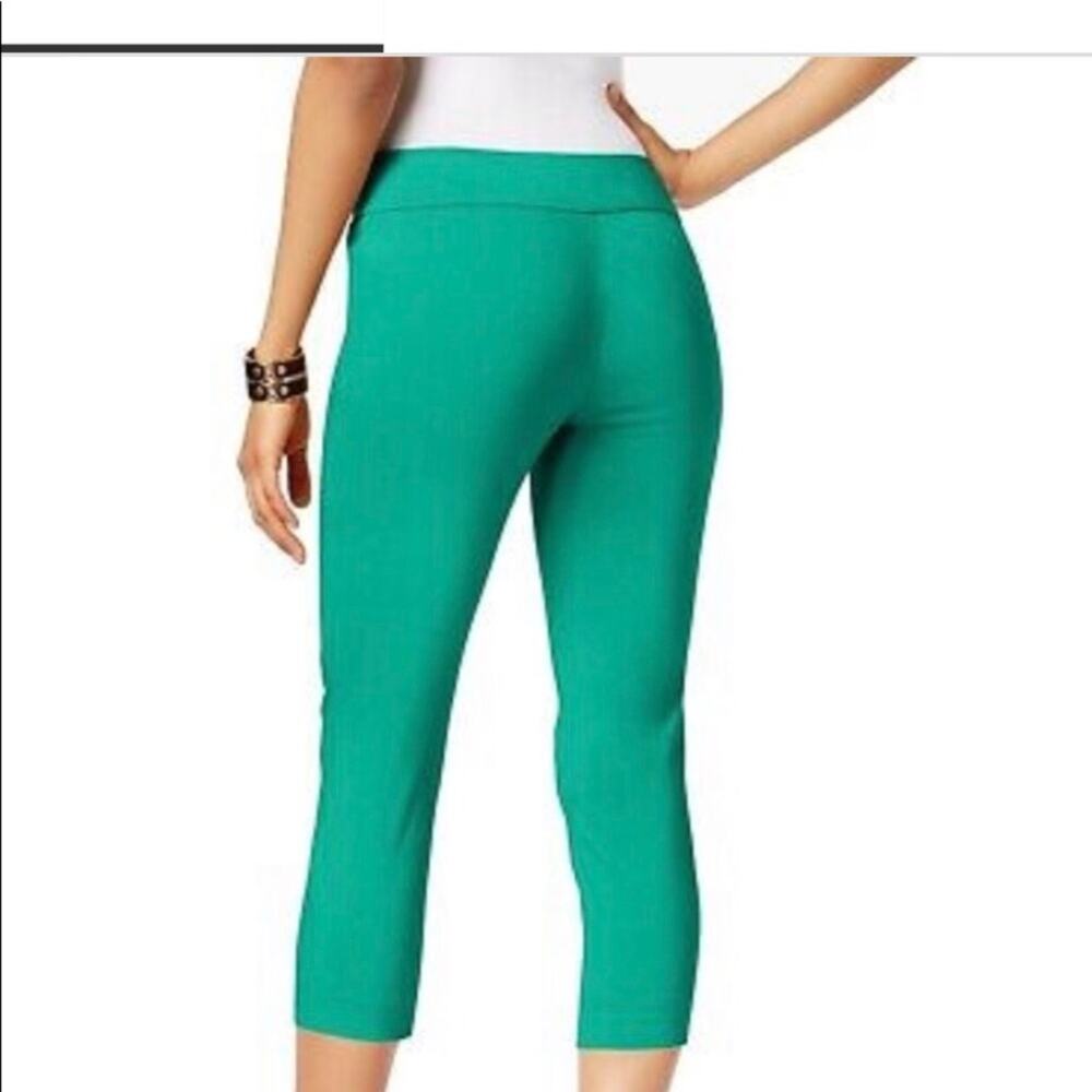 NWT Alfani green comfort waist Capri legging pants size 4 B90 - Picture 2 of 2